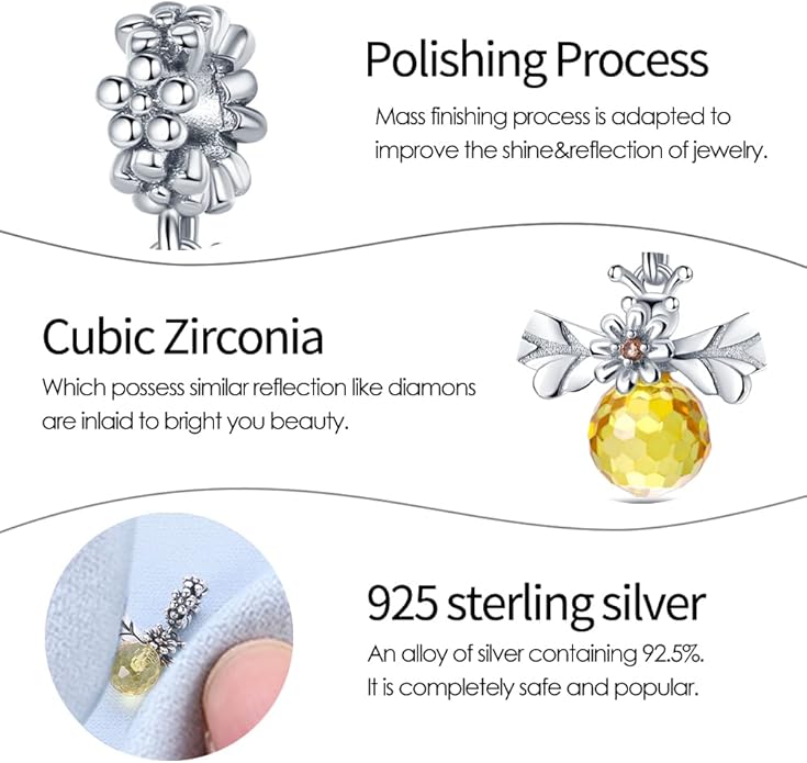 Pandach Animal Charm Bead fits Charms Bracelets for Woman-925 Sterling Silver Dangle Pendant Bead,Jewelry Beads Gifts for Women Bracelet&Necklace