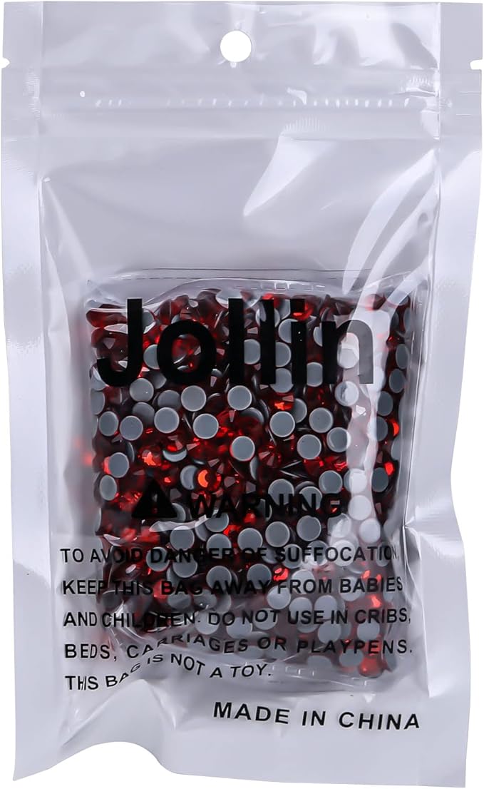 Hot Fix Crystal Flatback Rhinestones Glass Diamantes Gems 4.8mm(20ss 1440pcs, Red)