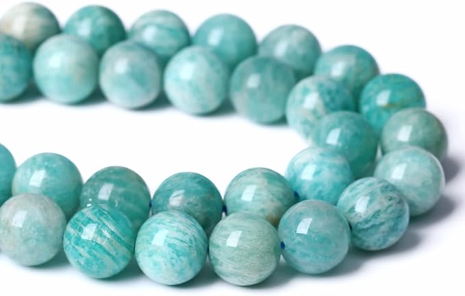 10MM 36PCS Natural Stone Amazonite Gemstone 2A Grade Crystal Loose Beads for Jewelry Making DIY Bracelet Necklace 1 Strand
