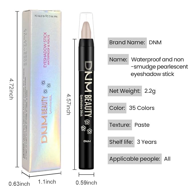 evpct Bronze Shimmer Cream Eye Shadow Brightener Sticks Set for Eyes, Bronze Shimmery Matte Pencil Eye shadow Applicator Stick Pen Palette Makeup Waterproof sombras en crema para ojos 20#