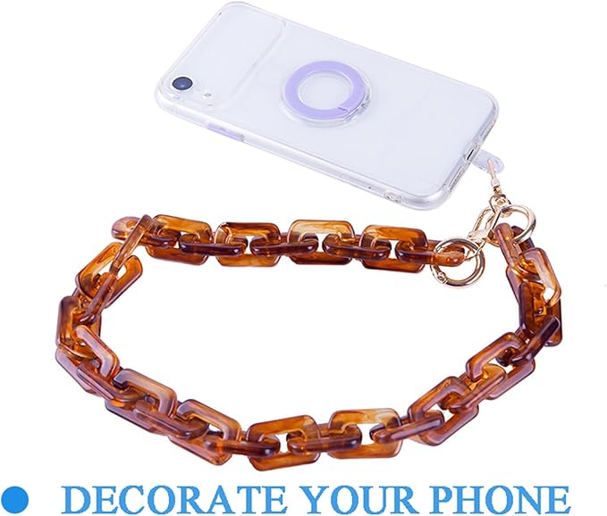 Acrylic Resin Chain Purse Strap 23.6IN Purse Transparent Chain DIYBagChain Gift for Office,Travel & DIY Creator