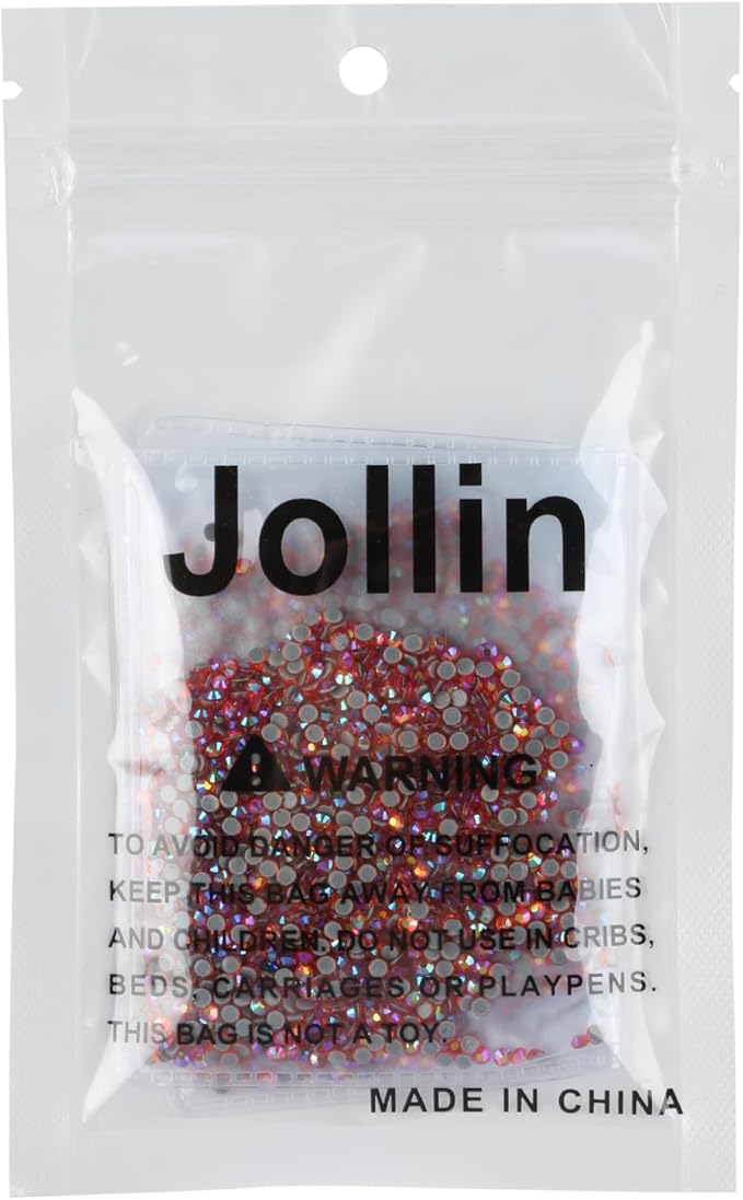 Hot Fix Crystal Flatback Rhinestones Glass Diamantes Gems 2.4mm(8ss 2880pcs, Red AB)