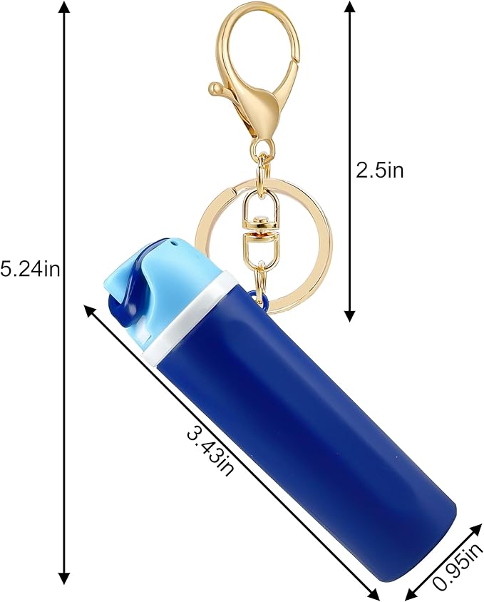 Mini Trendy Bottle Keychain Accessories Compatible with Owala Water Cute Tumbler Cup Chapstick Lip Balm Holder Charms