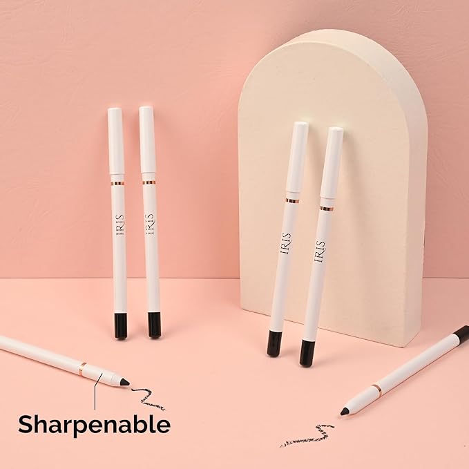 IRIS Waterproof Kajal & Kohl Pencil | Ultra Black, 24-Hour Matte Finish | Smudge-Proof, Vegan, Cruelty-Free | Ceramide-Infused to Lock in Moisture | 1.2 mL
