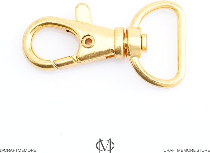 20pcs Swivel Lobster Claw Clasp Trigger Snap Hooks for Purse Making Macrame Lanyard Clip CSPS (5/8 Inch, Gold)