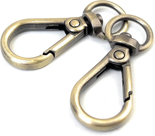 10 Pcs Heavy Duty Swivel Lobster Claw Clasps 3/8 Inch Push Gate Snap Hooks Trigger Clips for Handbag Purse Keychain