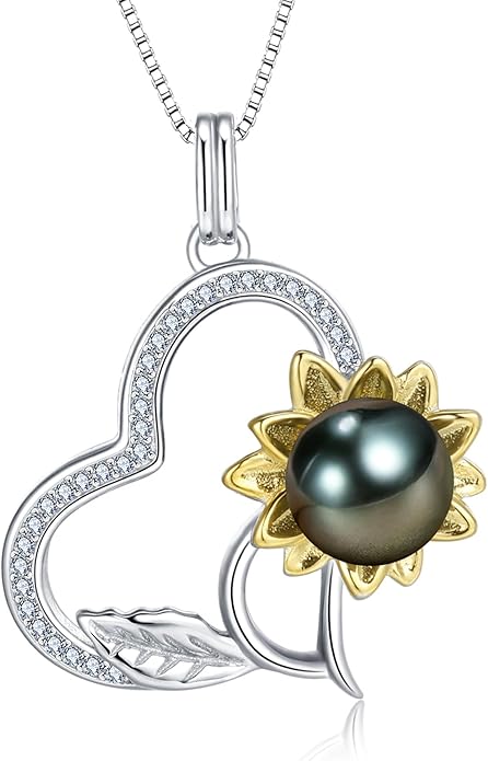 NONNYL Gifts for Women Wife-Tahitian Black Pearl-Necklace-Gift for Wife Wedding Birthday Anniversary Jewelry-Mom Girlfriend Her Mothers Day Gifts for Mom Women Valentines Day Christmas Day Gifts