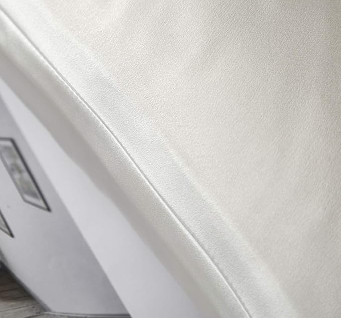 Mulberry Silk Pillowcases Set of 2, Hypoallergenic Satin Pillow Covers for Hair and Skin, with Hidden Zipper, Both Side 100% 19 Momme Silk (White,King)