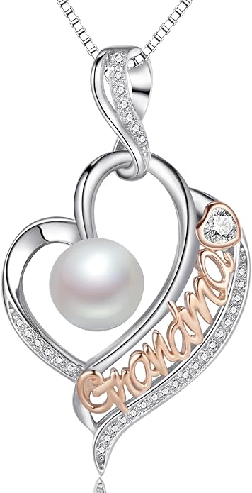 LEIDANY Mothers Day Gifts for Mom -Grandma Mom from Daughter Son, Gifts for Wife Nana Mother Birthday-Christmas Day for Women Her Jewelry Gift, Pearl Necklaces