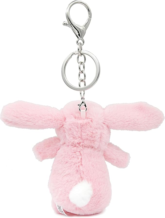 Cute Bunny Plush Keychain, 3.5" Inch Bag Charms for Handbags Backpack Purse Pendant Gift for Women