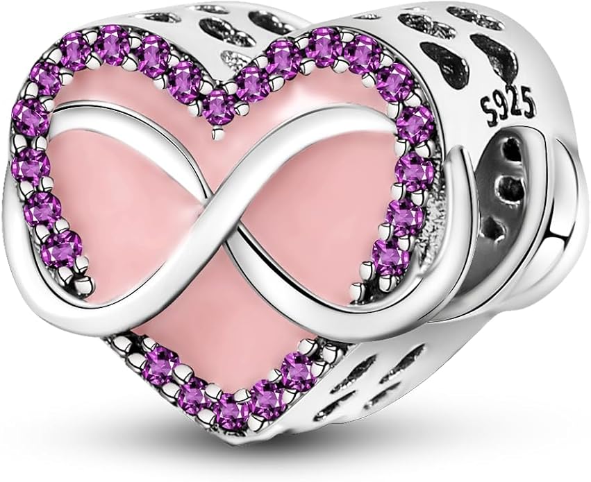HONGRUI 925 Sterling Silver Charm for Bracelets Necklace Fashion Heart Bow Flower Family Butterfly Pendant Bead Charm for Women Festival jewelry gifts