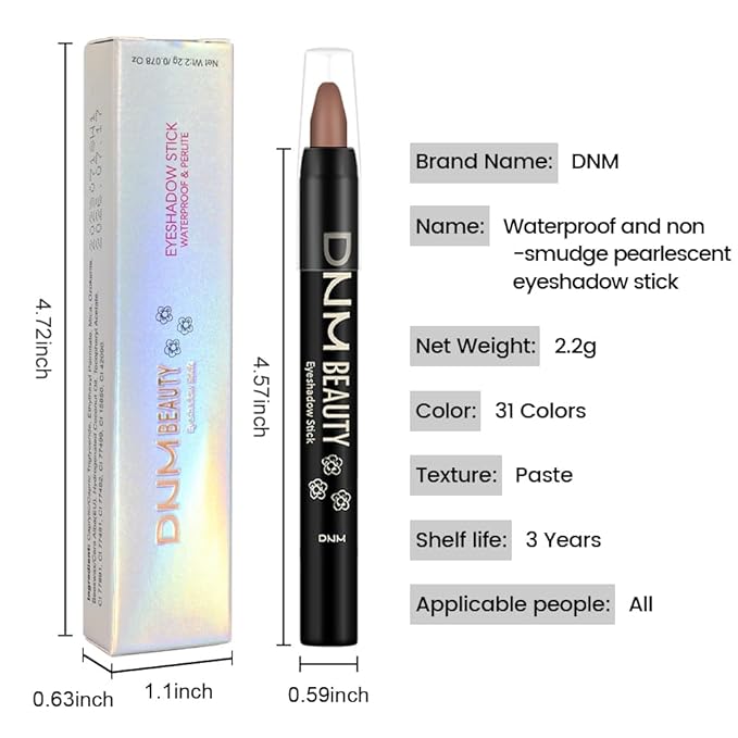 Kaely Cream Eye Shadow Sticks, Brown Matte Eyeliner Pencil Eyeshadow Palette Makeup, Eye Highlighter Brightener Stick for Older Women Waterproof Pigmented, sombras para ojos, New-75