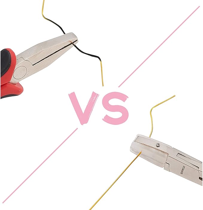 SUNNYCLUE 5.4 Inch Double Nylon Jaw Flat Nose Pliers Mini Precision Pliers Wire Forming Bending Tools for DIY Jewelry Making Hobby Projects Pink