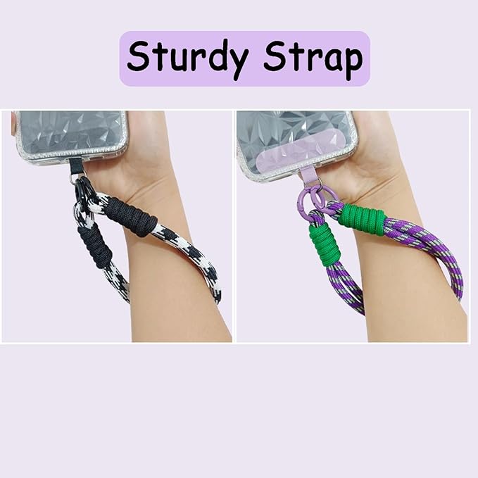 2Pcs Phone Wrist Strap,Universal Cellphone Lanyard with 2pcs Tether Tab,Lanyards for Women and Men