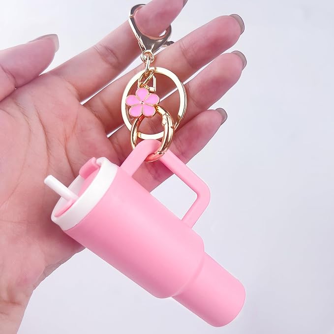 Mini Tumbler Keychain Chapstick Holder, Key Chains Women Cute, Purse Charms for Handbag Backpack Bag