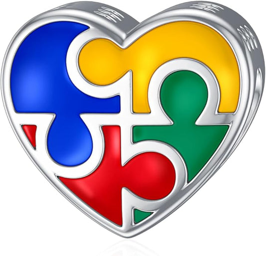 LONAGO 925 Sterling Silver Personalized Photo Charm Fit Compatible for Bracelet Necklace Customized Heart Round Shape Picture Bead
