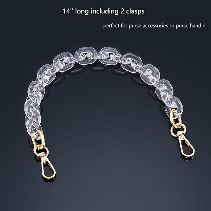 Cute Acrylic Purse Strap Bag Chain Handle Replacement Handbag Crossbody Shoulder Strap Accessory