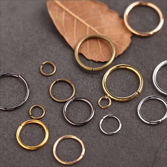 1100Pcs Open Jump Rings, Black Jump Rings Set 304 Stainless-Steel O Ring Connectors Open Ring for Bracelet Earrings Necklace Jewelry Making (4/5/6/7/8/10mm)…