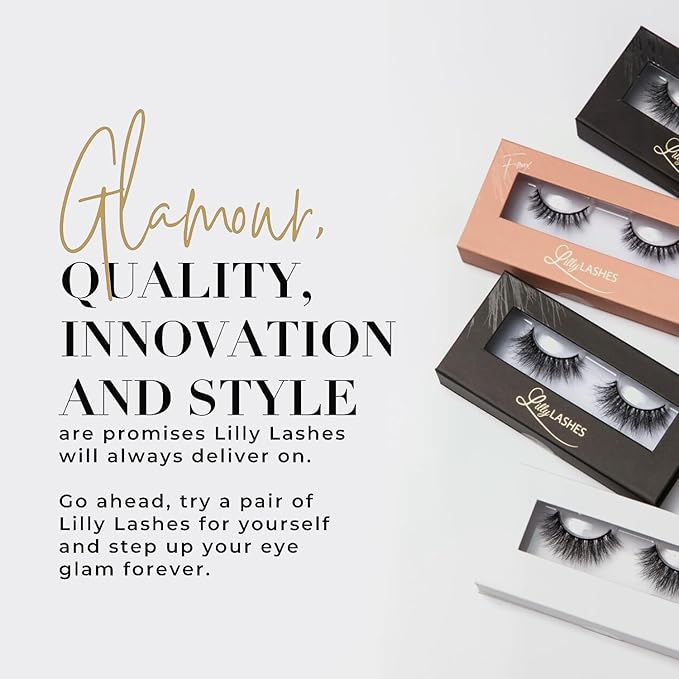 Lilly Lashes Black Eyelash Glue, Brush On Lash Glue for False Eyelashes, Latex Free Lash Adhesive for Eyelash Extensions