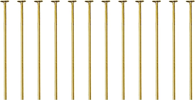 Mandala Crafts 2 Inch Antique Brass Flat Head Pins for Jewelry Making Earring Making Supplies – 200 PCs Jewelry Findings for Making Earring DIY Bracelets Rosary Charms
