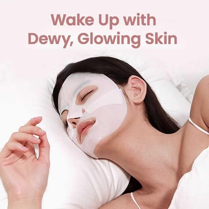 EJVIONPI Bio-Deep Collagen Face Mask, Overnight Deeply Hydrate, Korean-style Ultimate Skincare, Suitable for Ladies' Delicate Skin Care, Pore Minimizing, Firm Skin -1.05oz (30g) x 4PCS