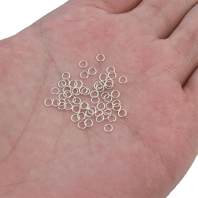 925 Sterling Silver Jump Rings 0.4x3mm 200pcs for Jewelry Making Findings