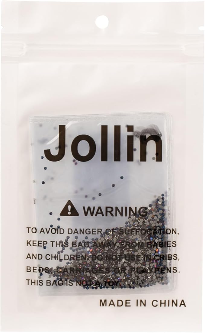 Jollin Glue Fix Crystal Flatback Rhinestones Glass Diamantes Gems for Crafting Nail Art Crafts Decorations Clothes Shoes 1.4mm (ss3 2880pcs, Blue Blaze)