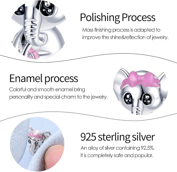 Pandach Animal Charm Bead fits Charms Bracelets for Woman-925 Sterling Silver Dangle Pendant Bead,Jewelry Beads Gifts for Women Bracelet&Necklace