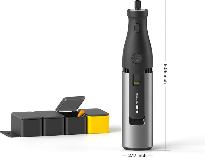 HOTO 12V Cordless Rotary Tool Kit Pro, Powerful Engraving Pen, 35000RPM Variable Speed, 3000mAh USB-C Rechargeable, LED Light, 37 Accessories, for Carving, Sanding, Polishing, Drilling, Cutting, DIY