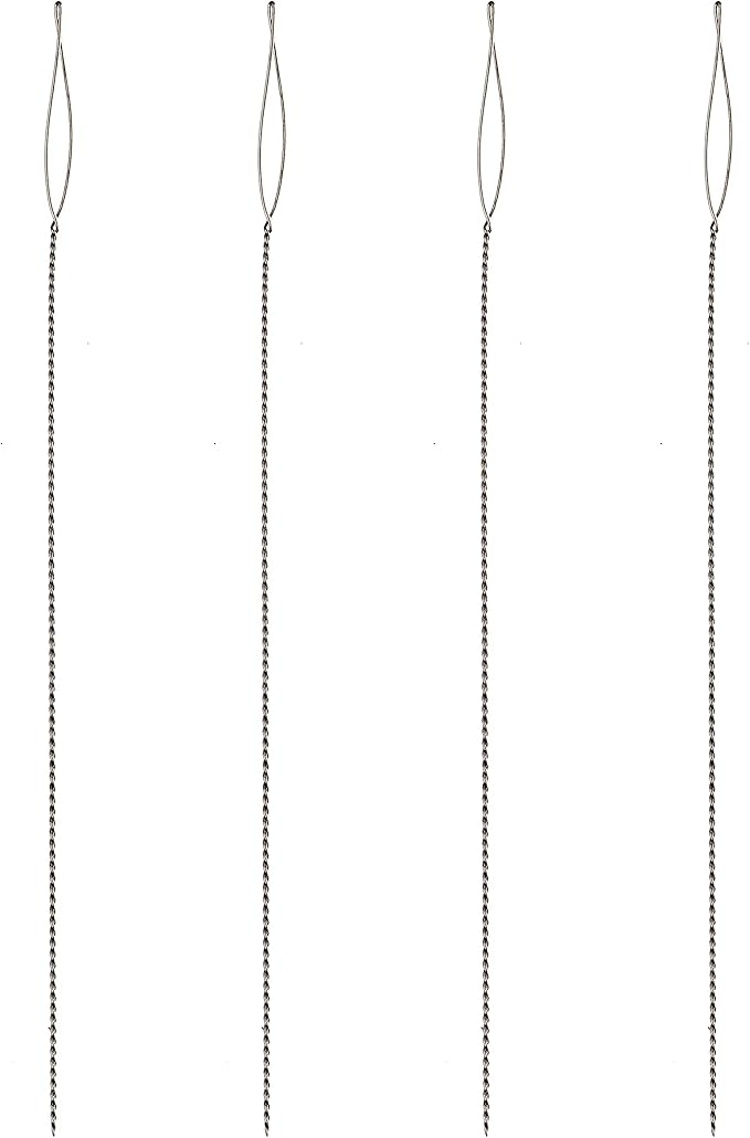 The Beadsmith Basic Elements Collapsible Eye Needles – 2.5 Inch Long – Flexible Twisted Wire – Large Eye, Easy to Thread – 4 Medium Needles