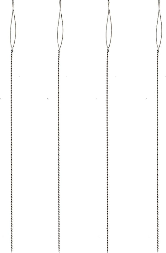 The Beadsmith Basic Elements Collapsible Eye Needles – 2.5 Inch Long – Flexible Twisted Wire – Large Eye, Easy to Thread – 4 Medium Needles
