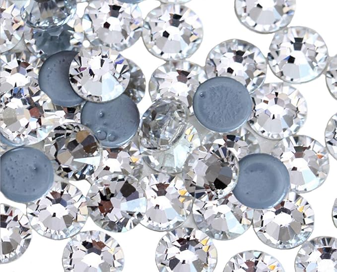 144pcs Hotfix Rhinestones Flatback Crystal Rhinestones for Crafts Crafting Clothes Shoes DIY Decorations, SS60(12.0mm), Crystal