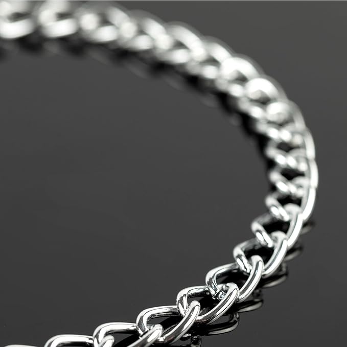 33ft/10m Cable Link Chain for Jewelry Making Light Silver Plated Aluminum Jewelry Chains Bulk with Jump Rings and Lobster Clasps