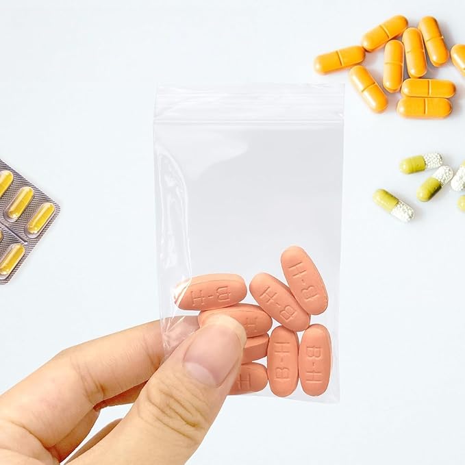 700pcs 2 x 3 inch Small Plastic Bags, 2 mil Thick, Zip Bag, Mini Clear Jewelry Bags, Baggies with Resealable Zip Bag for Small Business, Daily Vitamin, Jewelry, Candy