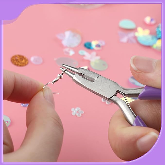 3 Inches Round Nose Pliers With Cutter Wire Looping Pliers Micro Round Pliers With Spring Mini Jewelry Pliers Jewelry Making Tools For Jewelry Repair Wire Wrapping Beading Wire Cutting