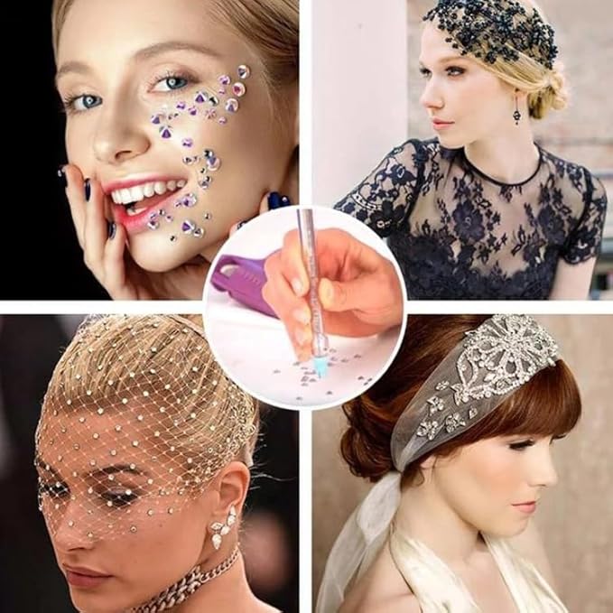 1440pcs Hotfix Rhinestones Flatback Crystal Rhinestones for Crafts Crafting Clothes Shoes DIY Decorations, 3.2mm SS12, Rose Gold