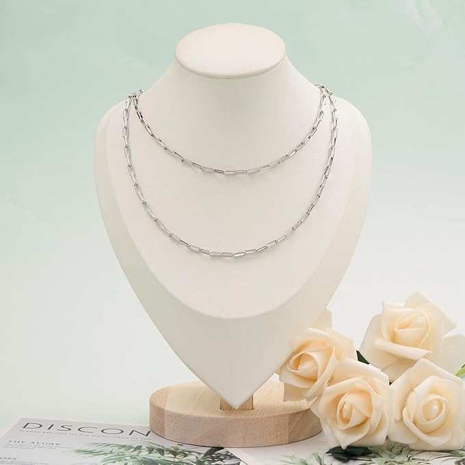 UMAOKANG 16.4 Feet Box Chain for Jewelry Making Stainless Steel Chains Bulk for Men and Women Necklace DIY Jewelry Supplies