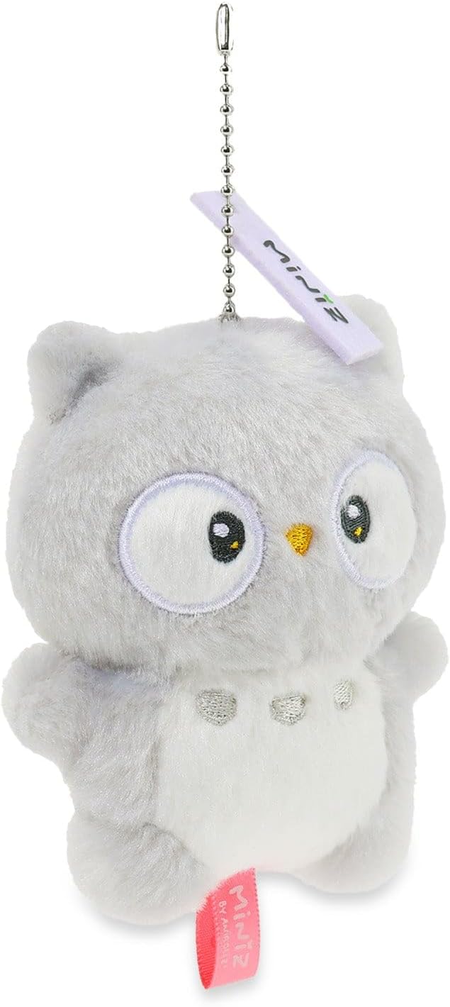 Anirollz Miniz Plush Charm Cute Stuffed Animal Keychain Kawaii Mini Bag Accessory Collectible Pocket Toy for Kids & Adults