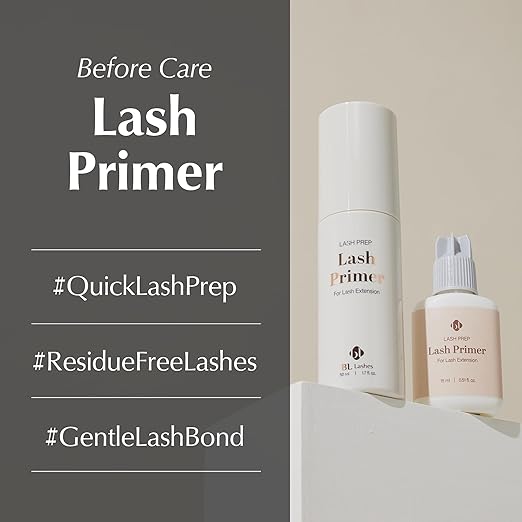 BL Lashes Primer for Eyelash Extensions | Removes Oils & Residue | Oil-Free for Stronger Adhesive Bonding | Speeds Up Application Time | Professional Use & Gentle on Sensitive Skin (15ml, 0.51 fl.oz)