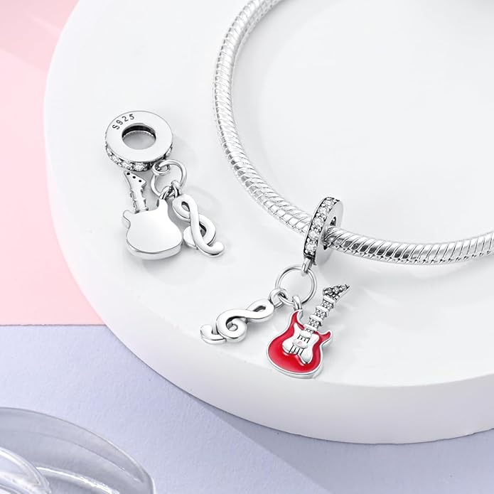 NARMO Charms for Bracelets 925 Sterling Silver Star Dangle Charms Car Keys Lipstick Dangle Charm Beads for Women Bracelets Necklace