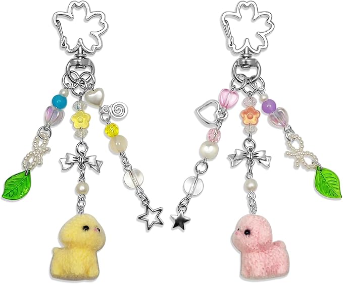 Cute Dog Keychain Fuzzy Dog Puppy Decor Keychain Aesthetic Y2K Bag Charms Stylish Dog Pendant Keychains Accessories