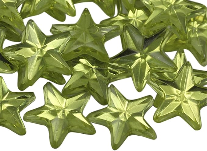 Allstarco Star Rhinestones Embelishments 15mm Flat Back Acrylic Plastic Gems for Jewelry, Crafts, Costumes, Invitations, Cosplay - 35 Pieces (Yellow Jonquil .JQ26)