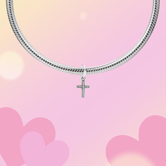 Hamsa Hand Dragon Bible Cross Prayer Charm 925 Sterling Silver Charms Fits Women's Charm Bracelet and Necklace Bead Charms Jewelry Gifts for Sister Friend