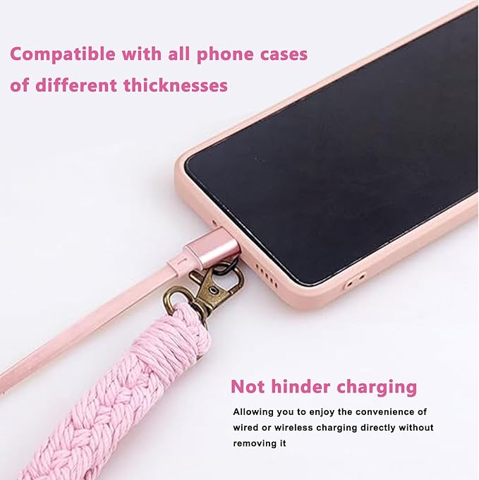 4 PCS Charm Cell Phone Wrist Strap Lanyard with Tether Tabs,Anti LossTheft,Unisex for Gym Travel