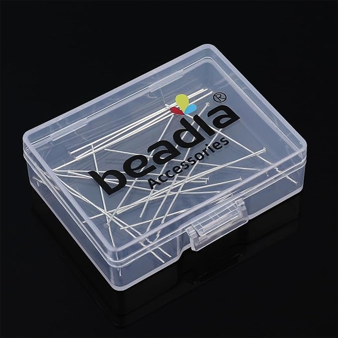 925 Sterling Silver Flat Head Pins 0.5x40mm 20pcs for Jewelry Making Findings