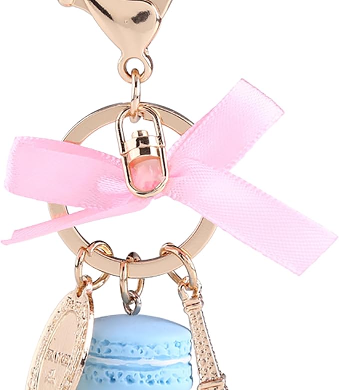 Eiffel Tower Keychain, Cake Keychain, Key Ring Cute, for Keyring Bag Pendant Car Charm Decoration, Women