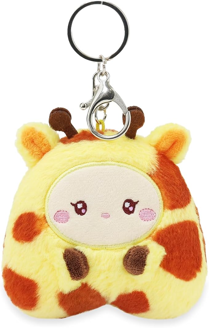 Anirollz Miniz Plush Charm Cute Stuffed Animal Keychain Kawaii Mini Bag Accessory Collectible Pocket Toy for Kids & Adults