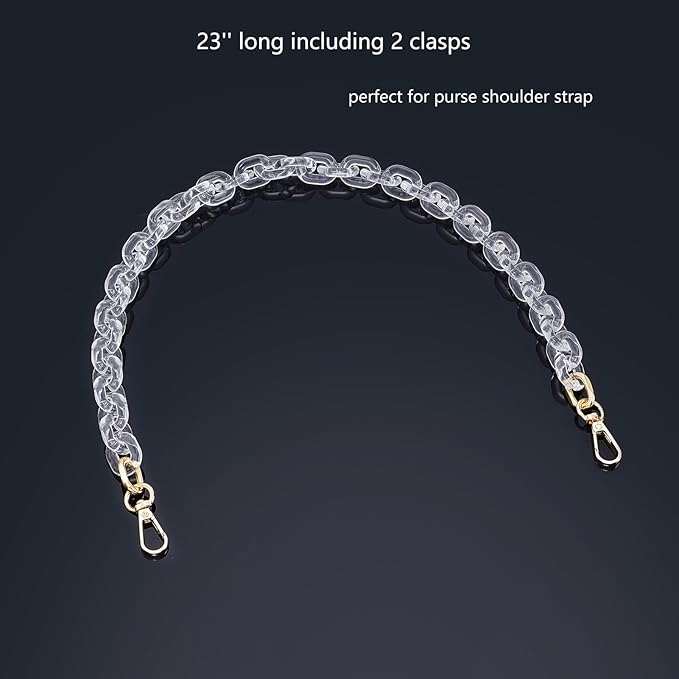Cute Acrylic Purse Strap Bag Chain Handle Replacement Handbag Crossbody Shoulder Strap Accessory