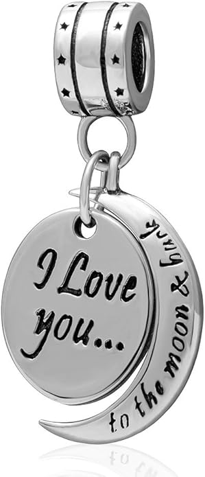 925 Sterling Silver Love Heart Charms fit Pandora Style Bracelets for Mothers Day Christmas Valentines Day Gift for Mom Wife Grandma