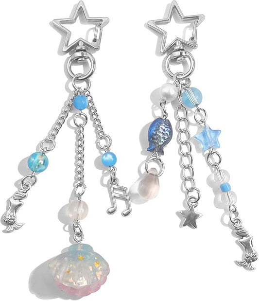 Novelty keychains Aesthetic Y2K Keychain Charms Stylish Keychains Accessories for Women Bag Purse Gifts
